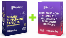 Load image into Gallery viewer, Blendamin Energy &amp; Rest Pack: Blendamin Iron Caps + Melatonin